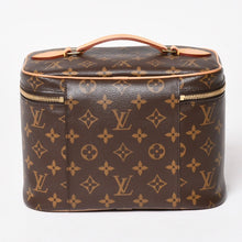 画像をギャラリービューアに読み込む, 新品同様 LOUIS VUITTON ルイヴィトンニースBB バニティバッグ ハンドバッグ M42265 モノグラム PVC レザー ブラウン 中古 4a003278