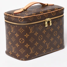 画像をギャラリービューアに読み込む, 新品同様 LOUIS VUITTON ルイヴィトンニースBB バニティバッグ ハンドバッグ M42265 モノグラム PVC レザー ブラウン 中古 4a003278