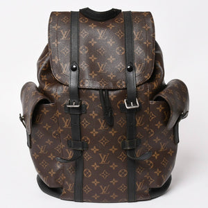 LOUIS VUITTON ルイヴィトン クリストファー MM リュック バックパック M43735 モノグラムマカサー PVC レザー 美品 中古 4a003281