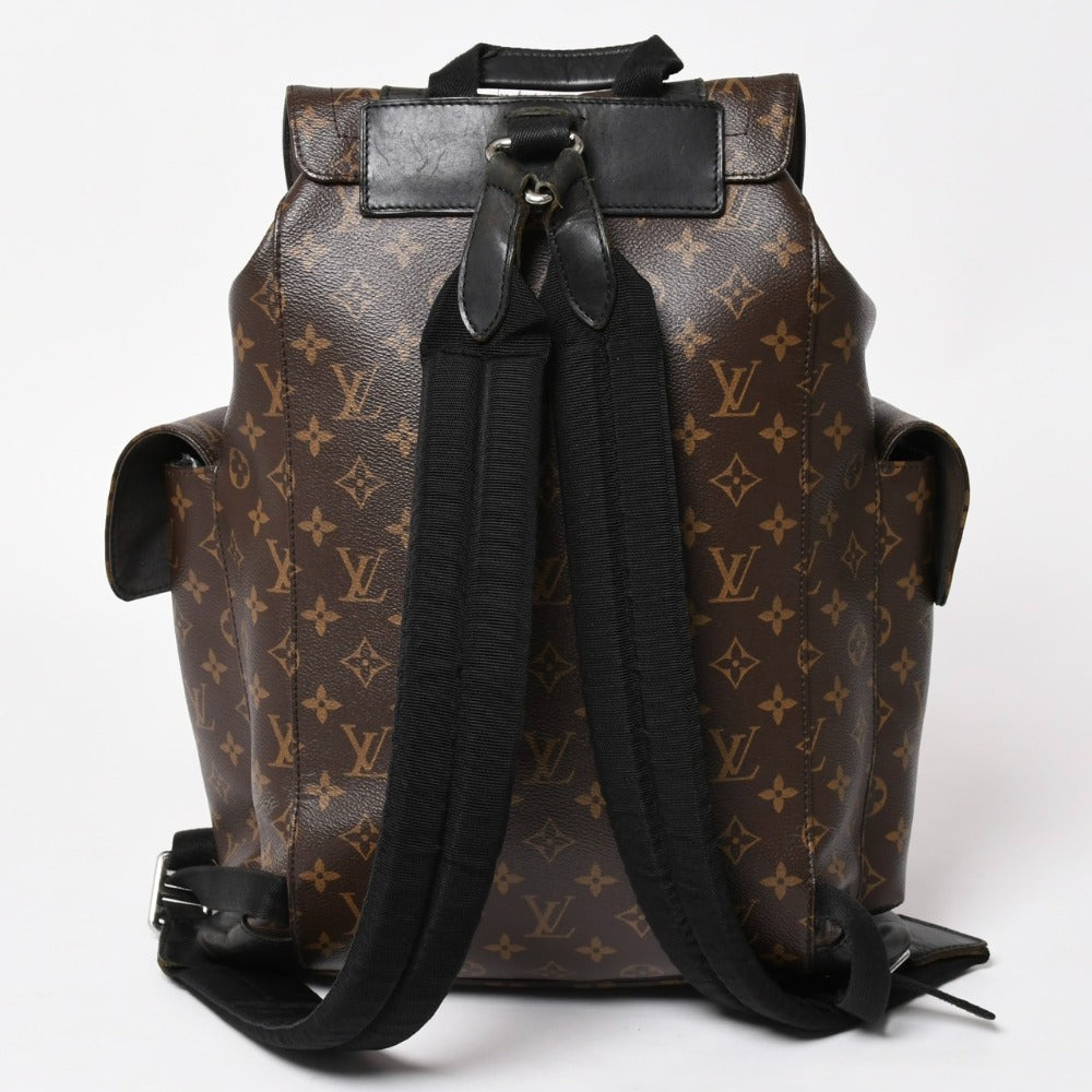LOUIS VUITTON ルイヴィトン クリストファー MM リュック バックパック M43735 モノグラムマカサー PVC レザー 美品 中古 4a003281
