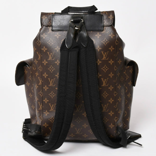 LOUIS VUITTON ルイヴィトン クリストファー MM リュック バックパック M43735 モノグラムマカサー PVC レザー 美品 中古 4a003281