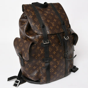 LOUIS VUITTON ルイヴィトン クリストファー MM リュック バックパック M43735 モノグラムマカサー PVC レザー 美品 中古 4a003281