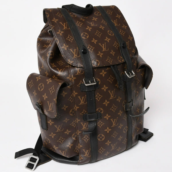 LOUIS VUITTON ルイヴィトン クリストファー MM リュック バックパック M43735 モノグラムマカサー PVC レザー 美品 中古 4a003281