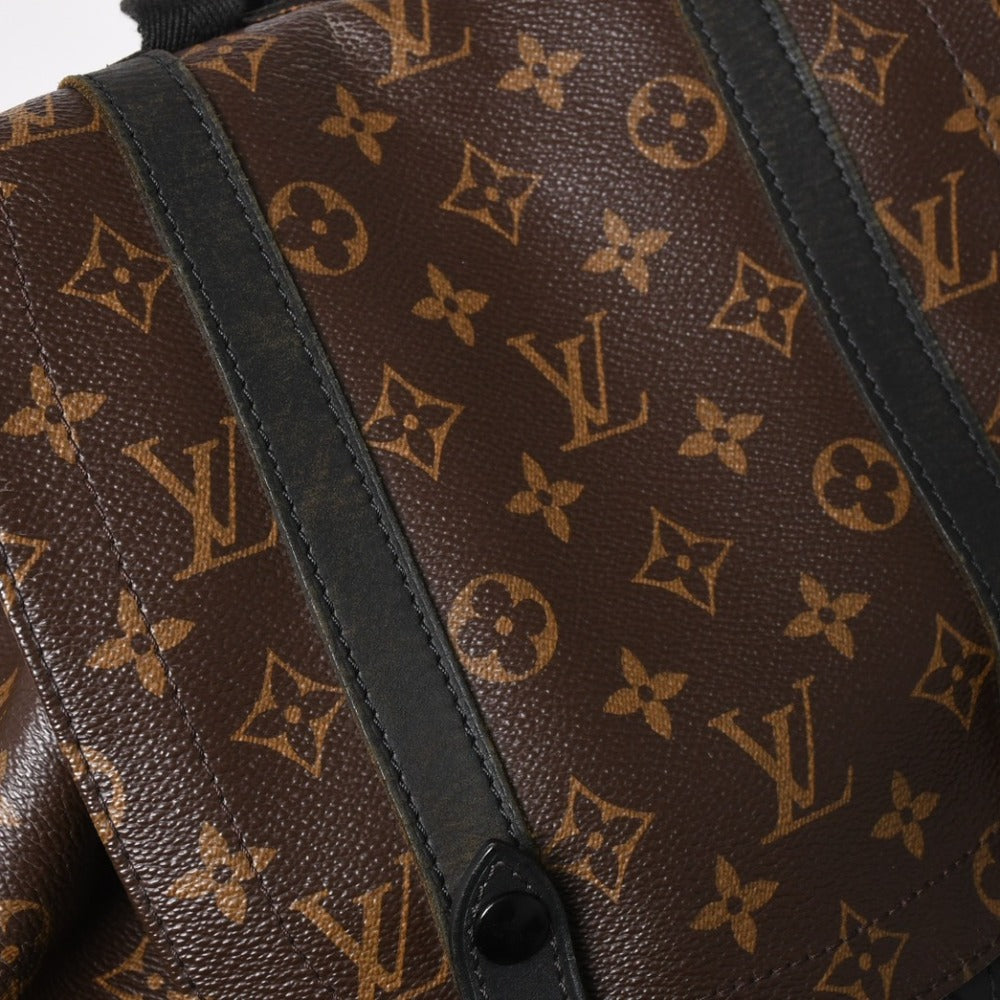 LOUIS VUITTON ルイヴィトン クリストファー MM リュック バックパック M43735 モノグラムマカサー PVC レザー 美品 中古 4a003281