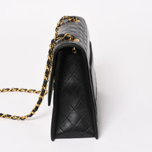 画像をギャラリービューアに読み込む, 極美品 CHANEL シャネル 台形チェーンショルダーバッグ 1番台 ココマーク ラムスキン ブラック ゴールド金具 中古 4a003368