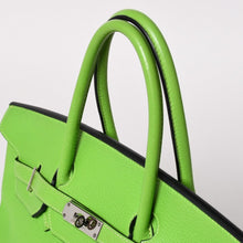画像をギャラリービューアに読み込む, 極美品 HERMES エルメス BIRKIN バーキン35 アップルグリーン シルバー金具 トゴ ハンドバッグ 中古 4a003558