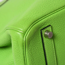 画像をギャラリービューアに読み込む, 極美品 HERMES エルメス BIRKIN バーキン35 アップルグリーン シルバー金具 トゴ ハンドバッグ 中古 4a003558