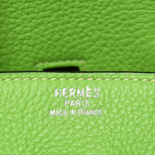 画像をギャラリービューアに読み込む, 極美品 HERMES エルメス BIRKIN バーキン35 アップルグリーン シルバー金具 トゴ ハンドバッグ 中古 4a003558