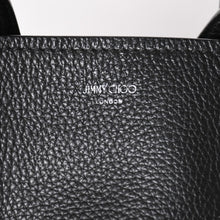 画像をギャラリービューアに読み込む, JIMMY CHOO ジミーチュウ ブラック レザー シルバースタッズ スタースタッズ ハンドバッグ 美品 中古 4a002510