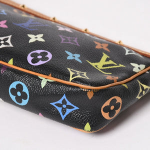 LOUIS VUITTON ルイヴィトン ポシェットアクセソワール アクセサリーポーチ M92648 モノグラム マルチカラー ブラック 美品 中古 4a003286