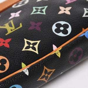 LOUIS VUITTON ルイヴィトン ポシェットアクセソワール アクセサリーポーチ M92648 モノグラム マルチカラー ブラック 美品 中古 4a003286