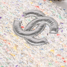 Load image into Gallery viewer, CHANEL シャネル コンフェッテイツイードチェーンショルダーバッグ フラップバッグ アイボリー マルチカラー 4番台 ココマーク シルバー金具 美品 中古 4a003291