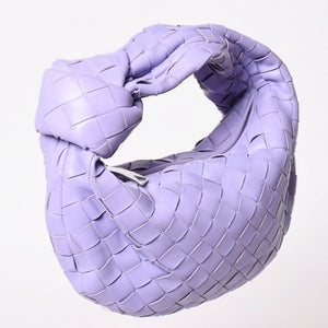 極美品 BOTTEGA VENETA ボッテガヴェネタ ミニジョディ ホーボー ハンドバッグ イントレチャート 651876 VCPP5 4214 パープル ラムスキン シルバー金具 中古
