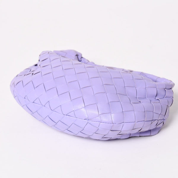 極美品 BOTTEGA VENETA ボッテガヴェネタ ミニジョディ ホーボー ハンドバッグ イントレチャート 651876 VCPP5 4214 パープル ラムスキン シルバー金具 中古