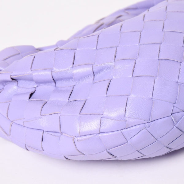 極美品 BOTTEGA VENETA ボッテガヴェネタ ミニジョディ ホーボー ハンドバッグ イントレチャート 651876 VCPP5 4214 パープル ラムスキン シルバー金具 中古