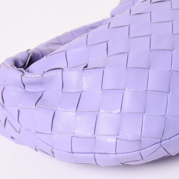 極美品 BOTTEGA VENETA ボッテガヴェネタ ミニジョディ ホーボー ハンドバッグ イントレチャート 651876 VCPP5 4214 パープル ラムスキン シルバー金具 中古