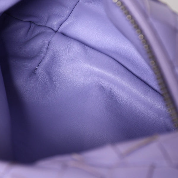 極美品 BOTTEGA VENETA ボッテガヴェネタ ミニジョディ ホーボー ハンドバッグ イントレチャート 651876 VCPP5 4214 パープル ラムスキン シルバー金具 中古