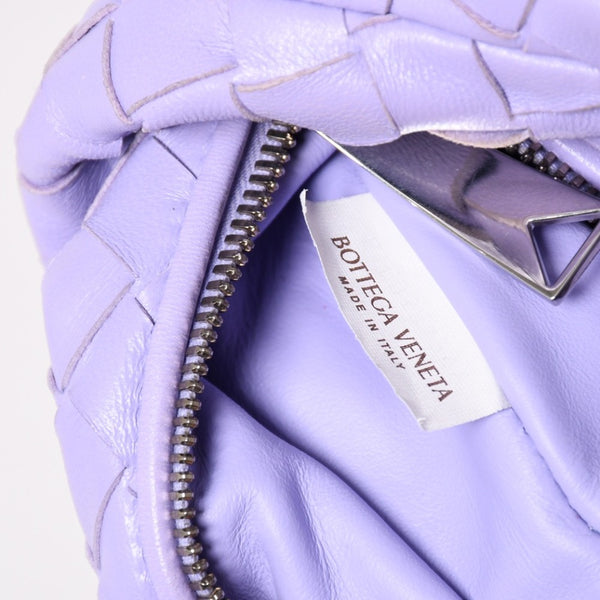 極美品 BOTTEGA VENETA ボッテガヴェネタ ミニジョディ ホーボー ハンドバッグ イントレチャート 651876 VCPP5 4214 パープル ラムスキン シルバー金具 中古