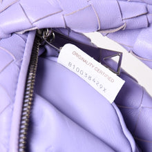 Load image into Gallery viewer, 極美品 BOTTEGA VENETA ボッテガヴェネタ ミニジョディ ホーボー ハンドバッグ イントレチャート 651876 VCPP5 4214 パープル ラムスキン シルバー金具 中古