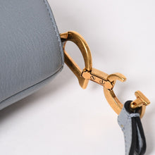 Load image into Gallery viewer, 極美品 Christian Dior クリスチャンディオール サドルマイクロバッグ クラウドブルー ミニバッグ 40XMA-0251 ゴールド金具 マグネット式 中古 4a003282