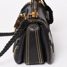 Load image into Gallery viewer, 極美品 GUCCI グッチ ニューバンブーレザー2WAYハンドバッグ ジャンニーニ ウッドハンドル ショルダーバッグ ゴールド金具 263970 中古 4a003289