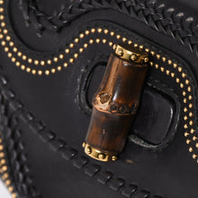 Load image into Gallery viewer, 極美品 GUCCI グッチ ニューバンブーレザー2WAYハンドバッグ ジャンニーニ ウッドハンドル ショルダーバッグ ゴールド金具 263970 中古 4a003289