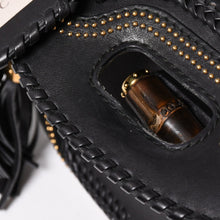Load image into Gallery viewer, 極美品 GUCCI グッチ ニューバンブーレザー2WAYハンドバッグ ジャンニーニ ウッドハンドル ショルダーバッグ ゴールド金具 263970 中古 4a003289