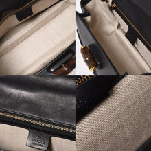 Load image into Gallery viewer, 極美品 GUCCI グッチ ニューバンブーレザー2WAYハンドバッグ ジャンニーニ ウッドハンドル ショルダーバッグ ゴールド金具 263970 中古 4a003289