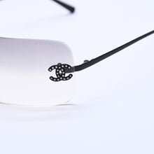 画像をギャラリービューアに読み込む, 極美品 CHANEL シャネル リムレス サングラス アイウェア 4017-D c.170/8G サイズ62□17 120 ココマーク ブラック 中古 4a003373