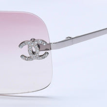 Load image into Gallery viewer, 極美品 CHANEL シャネル リムレス サングラス アイウェア 4017-D c.124/58 サイズ62□17 120 ココマーク ピンク グラデーション 中古 4a003370