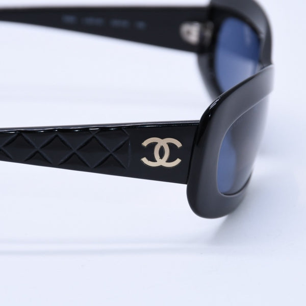 極美品 CHANEL シャネル サングラス アイウェア オバール型 ブラックフレーム ココマーク マトラッセ 5006 c.501/91 中古 4a003376