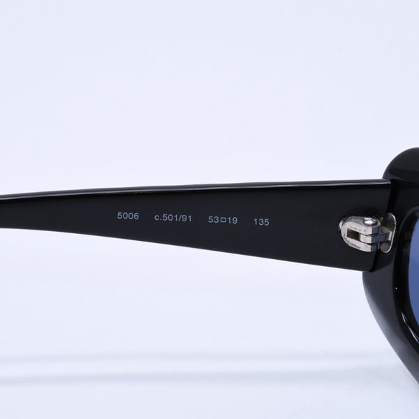 極美品 CHANEL シャネル サングラス アイウェア オバール型 ブラックフレーム ココマーク マトラッセ 5006 c.501/91 中古 4a003376