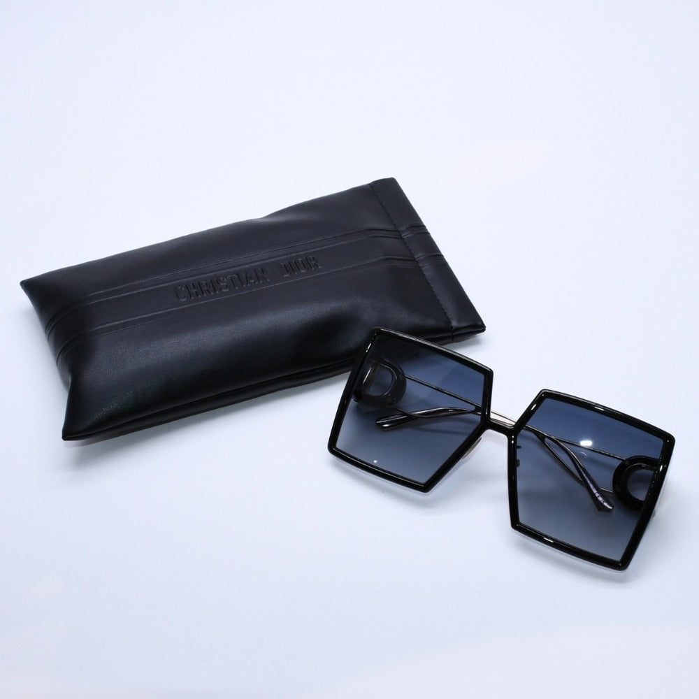 Christian Dior クリスチャンディオール 30Montaigne スクエアフレームサングラス 58□15 130 8072K サングラス アイウェア ゴールド金具 美品 中古 4a003386
