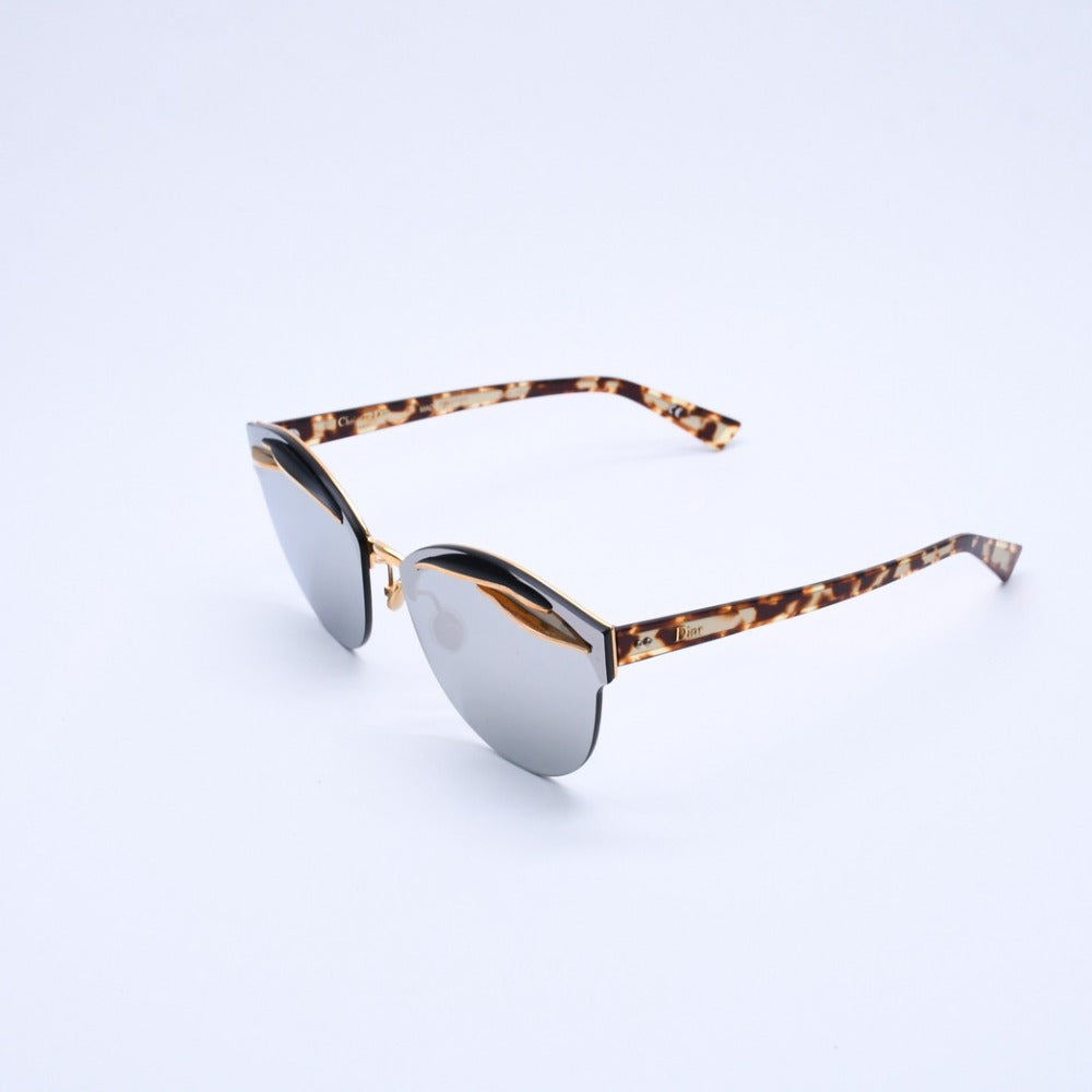 Christian Dior Limited Model Amplified Cat Eye Sunglasses Eyewear Glasses 06JOT Havana Pattern Gold Hardware Good Condition Used 4a003381