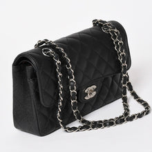 画像をギャラリービューアに読み込む, 極美品 CHANEL シャネル マトラッセ23 Wフラップ Wチェーンショルダーバッグ 29番台 キャビアスキン ココマーク シルバー金具 中古 4a003470