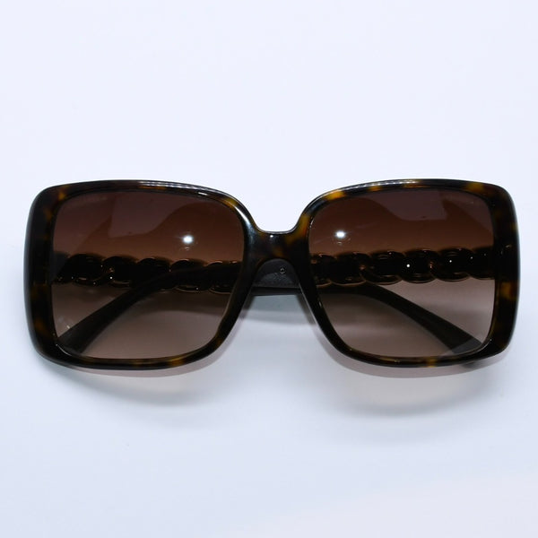 CHANEL シャネル サングラス アイウェア 5208-Q-A c.714/3B サイズ58□17 135 3N ココマーク チェーンテンプル 美品 中古 4a003375