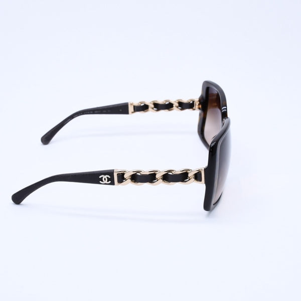 CHANEL シャネル サングラス アイウェア 5208-Q-A c.714/3B サイズ58□17 135 3N ココマーク チェーンテンプル 美品 中古 4a003375