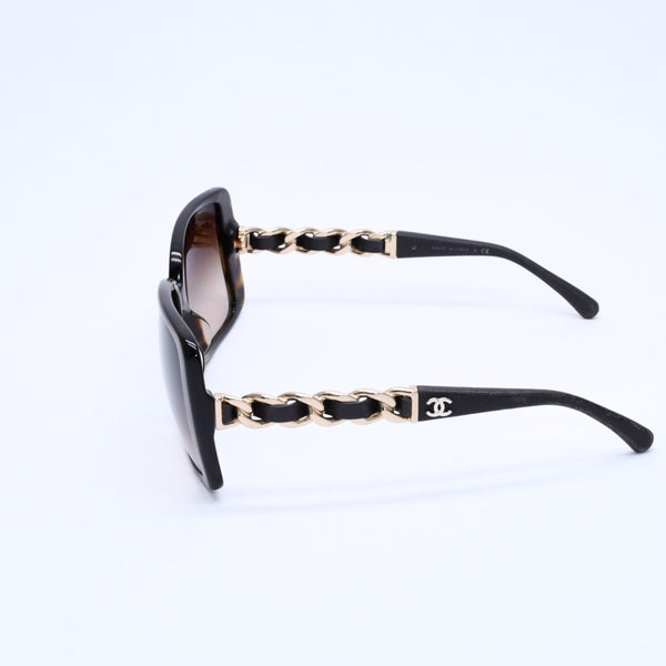 CHANEL シャネル サングラス アイウェア 5208-Q-A c.714/3B サイズ58□17 135 3N ココマーク チェーンテンプル 美品 中古 4a003375