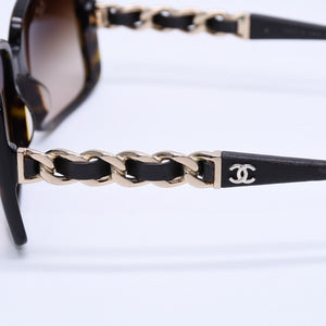 CHANEL シャネル サングラス アイウェア 5208-Q-A c.714/3B サイズ58□17 135 3N ココマーク チェーンテンプル 美品 中古 4a003375