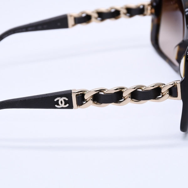 CHANEL シャネル サングラス アイウェア 5208-Q-A c.714/3B サイズ58□17 135 3N ココマーク チェーンテンプル 美品 中古 4a003375