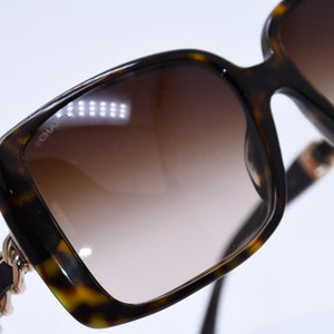 CHANEL シャネル サングラス アイウェア 5208-Q-A c.714/3B サイズ58□17 135 3N ココマーク チェーンテンプル 美品 中古 4a003375