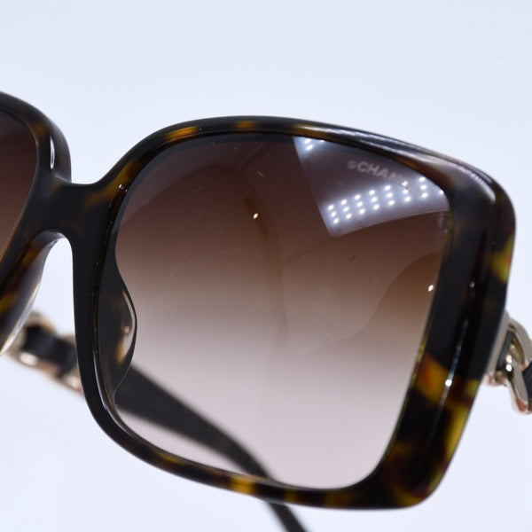 CHANEL シャネル サングラス アイウェア 5208-Q-A c.714/3B サイズ58□17 135 3N ココマーク チェーンテンプル 美品 中古 4a003375