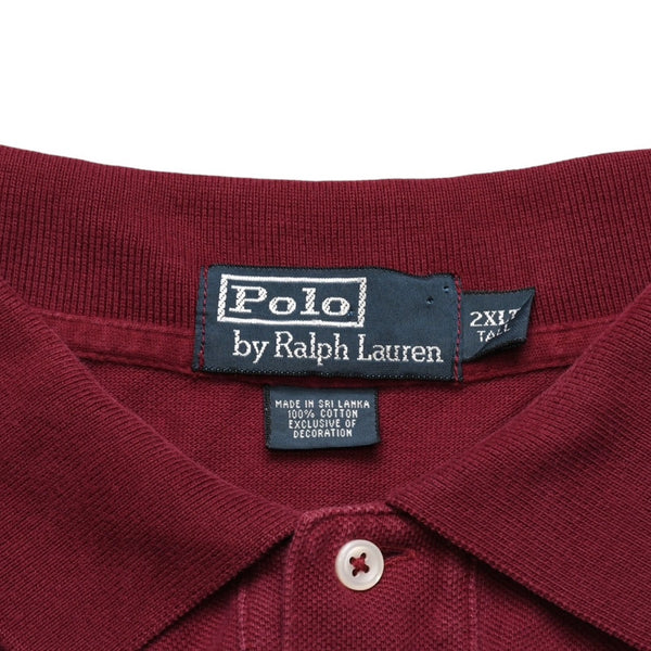 Polo Ralph Lauren Polo Ralph Lauren Polo Shirt Wine Red Green RN 41381 Good Condition Used 4a002346