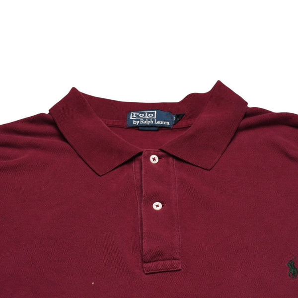 Polo Ralph Lauren Polo Ralph Lauren Polo Shirt Wine Red Green RN 41381 Good Condition Used 4a002346