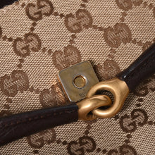 画像をギャラリービューアに読み込む, 極美品 GUCCI グッチ Horsebit ホースビット 2WAYバッグ 120134 GGキャンバス レザー ベージュ 中古 4a002108