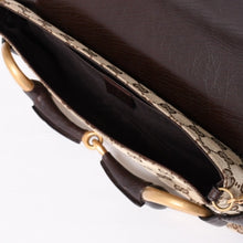 画像をギャラリービューアに読み込む, 極美品 GUCCI グッチ Horsebit ホースビット 2WAYバッグ 120134 GGキャンバス レザー ベージュ 中古 4a002108