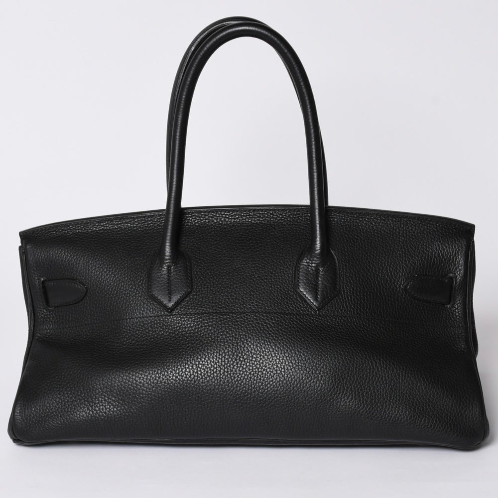 極美品 HERMES エルメス ショルダーバーキン トリヨンクレマンス ◻︎I刻 ゴルチェ期 ブラック シルバー金具 中古 4a002350