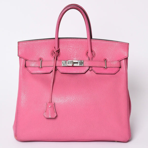 Hermes HERMES Hautacroix 32 Handbag Chevre Fuchsia Pink Silver Hardware Ladies □I Stamp Used 4a002351