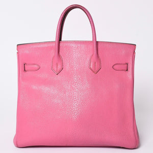 Hermes HERMES Hautacroix 32 Handbag Chevre Fuchsia Pink Silver Hardware Ladies □I Stamp Used 4a002351