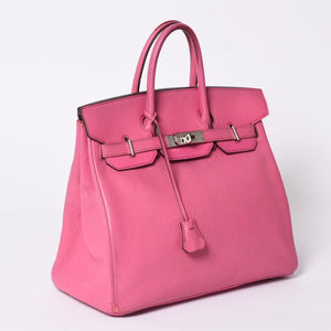 Hermes HERMES Hautacroix 32 Handbag Chevre Fuchsia Pink Silver Hardware Ladies □I Stamp Used 4a002351
